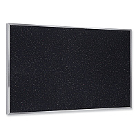 Ghent Aluminum-Frame Recycled Rubber Bulletin Boards, 36 x 24, Confetti Surface, Satin Aluminum Frame (GHEATR23CF)