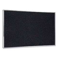 Ghent Aluminum-Frame Recycled Rubber Bulletin Boards, 36 x 24, Confetti Surface, Satin Aluminum Frame (GHEATR23CF)