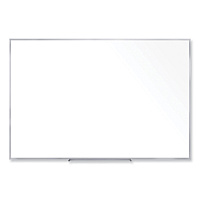 Ghent Non-Magnetic Whiteboard with Aluminum Frame, 60.63 x 48.47, White Surface, Satin Aluminum Frame (GHEM2454)