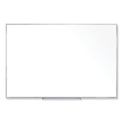 Ghent Non-Magnetic Whiteboard with Aluminum Frame, 60.63 x 48.47, White Surface, Satin Aluminum Frame (GHEM2454)