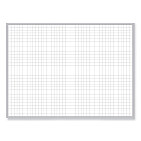 Ghent Magnetic Porcelain Whiteboard with Satin Aluminum Frame, 36.5 x 60.5, White Surface (GHEM1354)