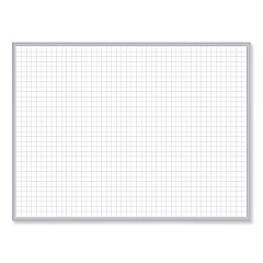 Ghent Magnetic Porcelain Whiteboard with Satin Aluminum Frame, 36.5 x 60.5, White Surface (GHEM1354)