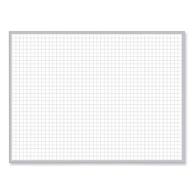 Ghent Magnetic Porcelain Whiteboard with Satin Aluminum Frame, 36.5 x 60.5, White Surface (GHEM1354)