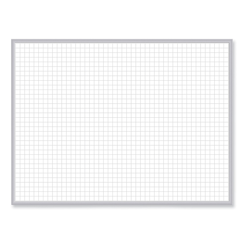 Ghent Magnetic Porcelain Whiteboard with Satin Aluminum Frame, 36.5 x 60.5, White Surface (GHEM1354)