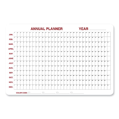 Ghent 12 Month Whiteboard Calendar with Radius Corners, 36 x 24, White/Red/Black Surface (GHE984517)