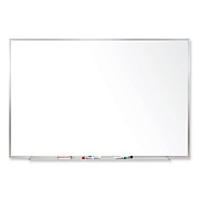 Ghent Magnetic Porcelain Whiteboard with Satin Aluminum Frame, 36 x 24, White Surface (GHEM1231)