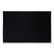 Ghent Satin Aluminum-Frame Recycled Rubber Bulletin Boards, 60.5 x 36.5, Confetti Surface (GHEATR35CF)