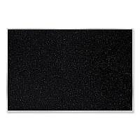 Ghent Satin Aluminum-Frame Recycled Rubber Bulletin Boards, 60.5 x 36.5, Confetti Surface (GHEATR35CF)