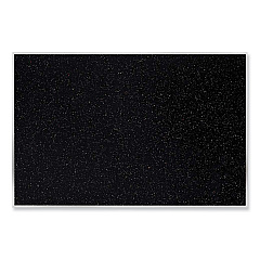 Ghent Satin Aluminum-Frame Recycled Rubber Bulletin Boards, 60.5 x 36.5, Confetti Surface (GHEATR35CF)