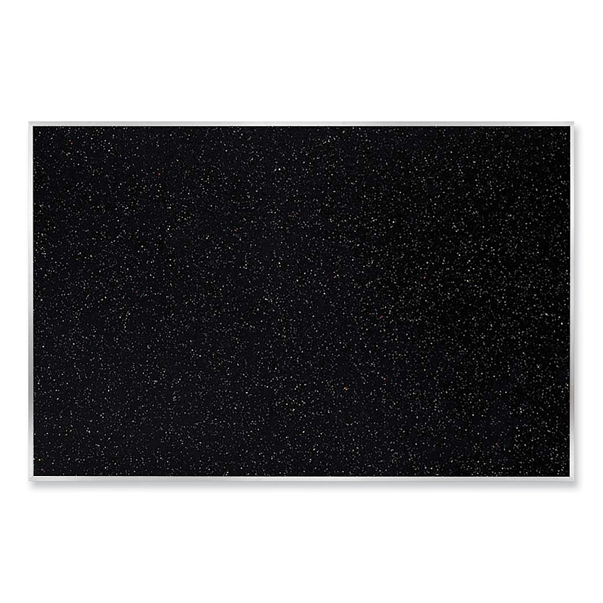 Ghent Satin Aluminum-Frame Recycled Rubber Bulletin Boards, 60.5 x 36.5, Confetti Surface (GHEATR35CF)