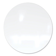 Ghent Coda Low Profile Circular Non-Magnetic Glassboard, 48 Diameter, White Surface (GHECDAGN48WH)