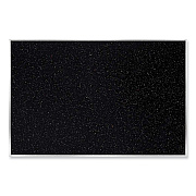 Ghent Satin Aluminum-Frame Recycled Rubber Bulletin Boards, 144.5 x 48.5, Confetti Surface (GHEATR412CF)
