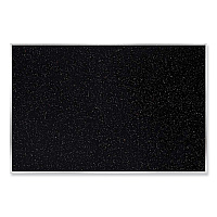 Ghent Satin Aluminum-Frame Recycled Rubber Bulletin Boards, 144.5 x 48.5, Confetti Surface (GHEATR412CF)