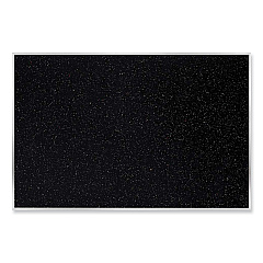Ghent Satin Aluminum-Frame Recycled Rubber Bulletin Boards, 144.5 x 48.5, Confetti Surface (GHEATR412CF)