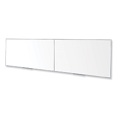 Ghent Magnetic Porcelain Whiteboard with Satin Aluminum Frame, 193 x 48.5, White Surface (GHEM14164)