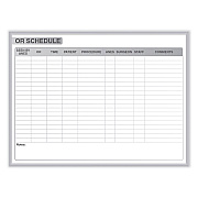 Ghent OR Schedule Magnetic Whiteboard, 48.5 x 36.5, White/Gray Surface, Satin Aluminum Frame (GHEGRPM313S34)