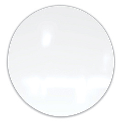 Ghent Coda Low Profile Circular Non-Magnetic Glassboard, 36 Diameter, White Surface (GHECDAGN36WH)