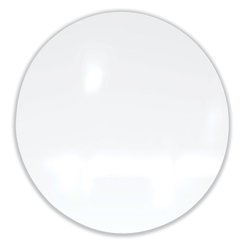 Ghent Coda Low Profile Circular Non-Magnetic Glassboard, 36 Diameter, White Surface (GHECDAGN36WH)