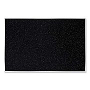 Ghent Satin Aluminum-Frame Recycled Rubber Bulletin Boards, 120.5 x 48.5, Confetti Surface (GHEATR410CF)