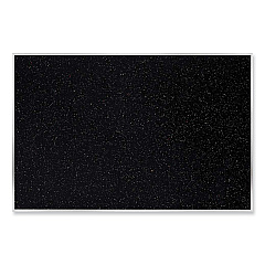 Ghent Satin Aluminum-Frame Recycled Rubber Bulletin Boards, 120.5 x 48.5, Confetti Surface (GHEATR410CF)