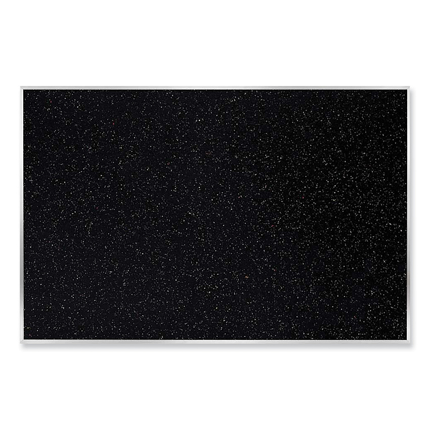 Ghent Satin Aluminum-Frame Recycled Rubber Bulletin Boards, 120.5 x 48.5, Confetti Surface (GHEATR410CF)