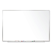 Ghent Magnetic Porcelain Whiteboard with Satin Aluminum Frame, 60.5 x 48.5, White Surface (GHEM1454)