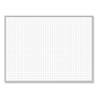 Ghent Non-Magnetic Whiteboard with Aluminum Frame, 36 x 23.81, White Surface, Satin Aluminum Frame (GHEM2231)