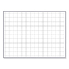 Ghent Non-Magnetic Whiteboard with Aluminum Frame, 36 x 23.81, White Surface, Satin Aluminum Frame (GHEM2231)