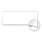 Ghent Magnetic Porcelain Whiteboard with Satin Aluminum Frame, 144.5 x 48.5, White Surface (GHEM14124)