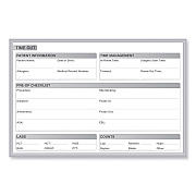 Ghent Time Out Magnetic Whiteboard, 36 x 24, White/Gray Surface, Satin Aluminum Frame (GHEGRPM312T23)