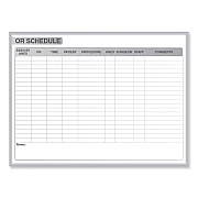 Ghent OR Schedule Magnetic Whiteboard, 96.5 x 48.5, White/Gray Surface, Satin Aluminum Frame (GHEGRPM313S48)