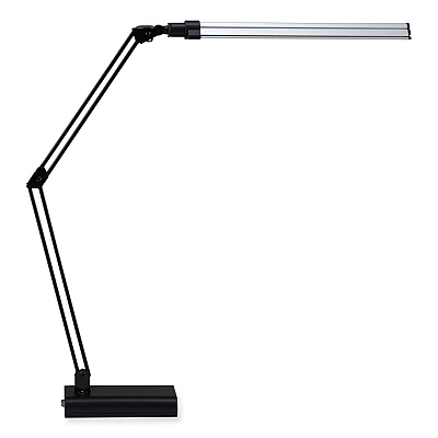 V-Light LED Ultra Slim Lamp with Swing Arm, 21.5" High, Black/Silver (VLU8VSL188NC)