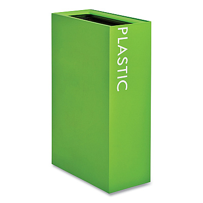 Safco Mixx Recycling Center Rectangular Receptacle, 29 gal, Steel, Green (SAF9448GN)