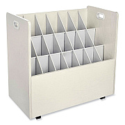 Safco Mobile Roll File, 21 Compartments, 30.25w x 15.75d x 29.25h, Tan (SAF3043)