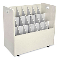 Safco Mobile Roll File, 21 Compartments, 30.25w x 15.75d x 29.25h, Tan (SAF3043)