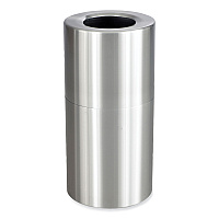 Safco Single Recycling Receptacle, 20 gal, Steel, Brushed Aluminum (SAF9942SS)
