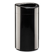 Safco Open Top Oval Waste Receptacle, 14 gal, Steel, Black (SAF9921BL)
