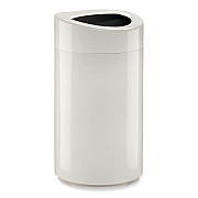 Safco Open Top Oval Waste Receptacle, 14 gal, Steel, White (SAF9921WH)
