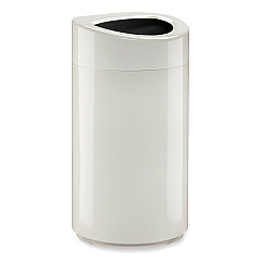 Safco Open Top Oval Waste Receptacle, 14 gal, Steel, White (SAF9921WH)