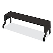 Safco E-Z Sort Satellite Mail Station Base, 57.5 x 18.25 x 14 to 19, Black (SAF7756BL)