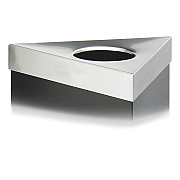 Safco Trifecta Waste Receptacle Lid, No Inscription, 20w x 20d x 3h, Stainless Steel (SAF9560BL)