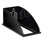 Safco Mixx Recycling Center Lid, Topper Style, 9.87w x 19.87d x 0.62h, Black (SAF9449BL)