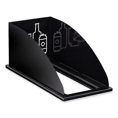 Safco Mixx Recycling Center Lid, Topper Style, 9.87w x 19.87d x 0.62h, Black (SAF9449BL)