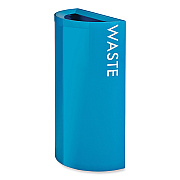 Safco Mixx Recycling Center Half-Round Receptacle, 23 gal, Steel, Blue (SAF9447BU)