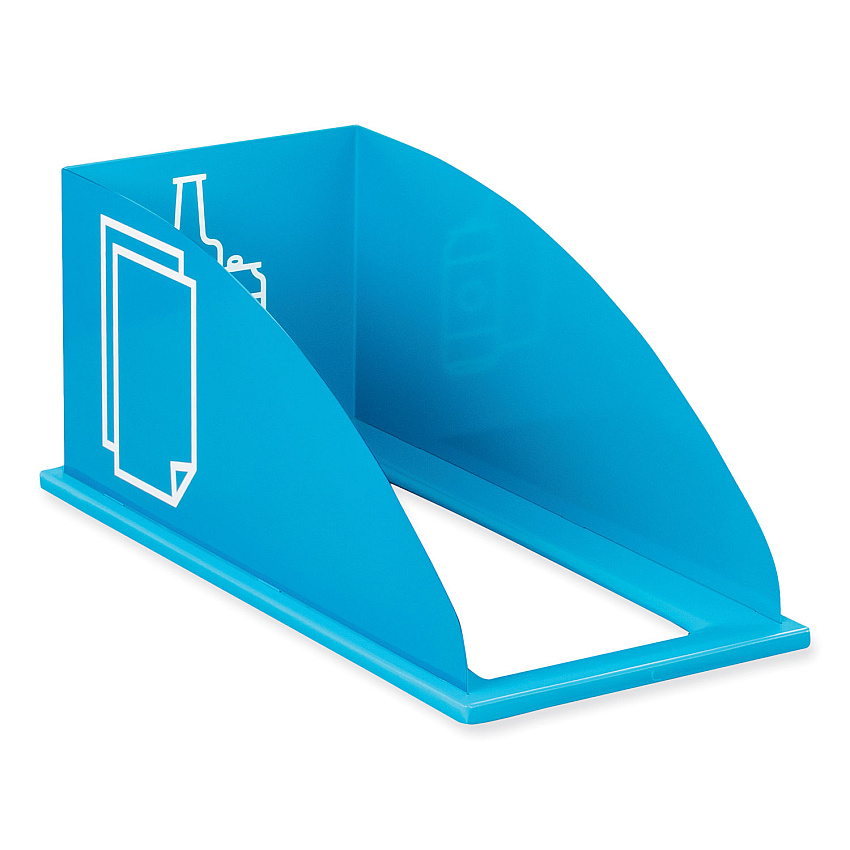 Safco Mixx Recycling Center Lid, Topper Style, 9.87w x 19.87d x 0.62h, Blue (SAF9449BU)