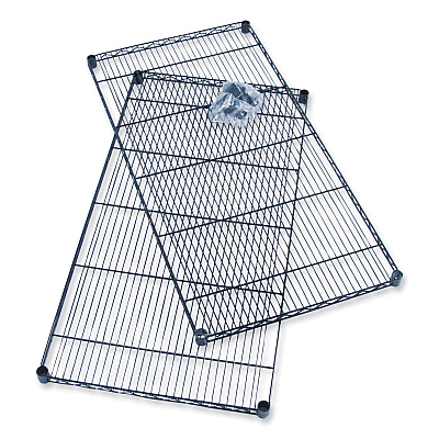 Safco Industrial Extra Shelf Pack, 36w x 24d x 1.5h, Steel, Black, 2/Pack (SAF5290BL)