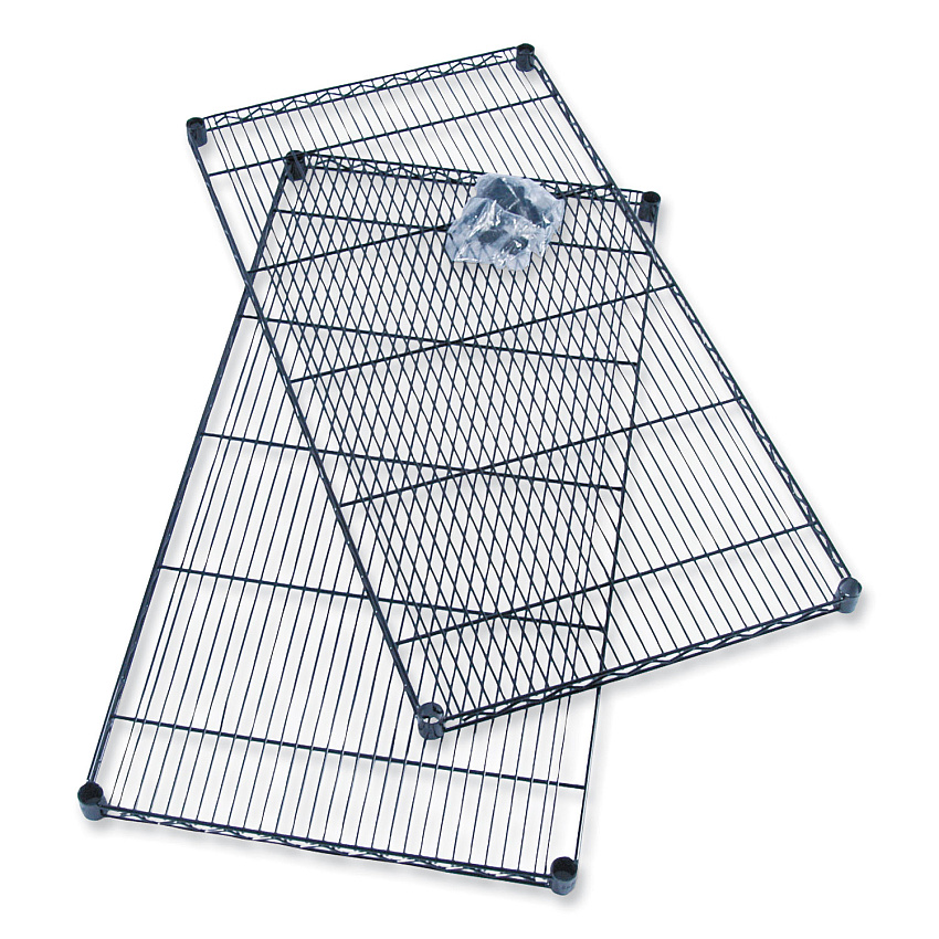 Safco Industrial Extra Shelf Pack, 36w x 24d x 1.5h, Steel, Black, 2/Pack (SAF5290BL)