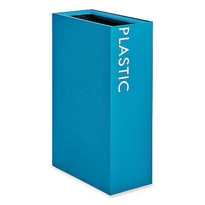 Safco Mixx Recycling Center Rectangular Receptacle, 29 gal, Steel, Blue (SAF9448BU)