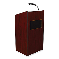 Oklahoma Sound Aristocrat Sound Lectern, 25 x 20 x 46, Mahogany (NPS6010MY)