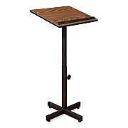 Oklahoma Sound Portable Presentation Lectern Stand, 20 x 18.25 x 44, Medium Oak (NPS70MO)